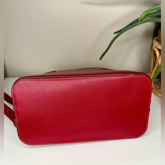 Kate Spade Staci Dome Backpack Red Currant Saffiano Leather Designer Bag NWT - Picture 6 of 11